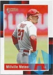 2022 Donruss Mike Trout Retro 1988 Nickname #265 Melville Meteor